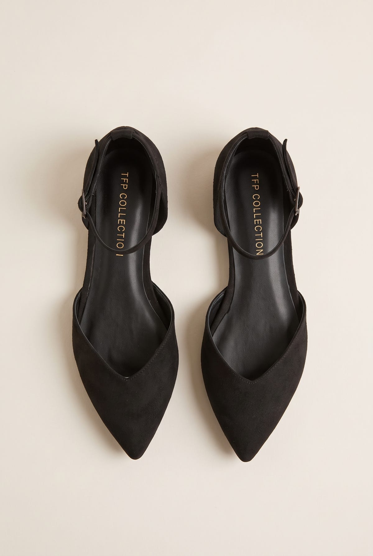 Ballet Flats Pointed Toe - Black Suede