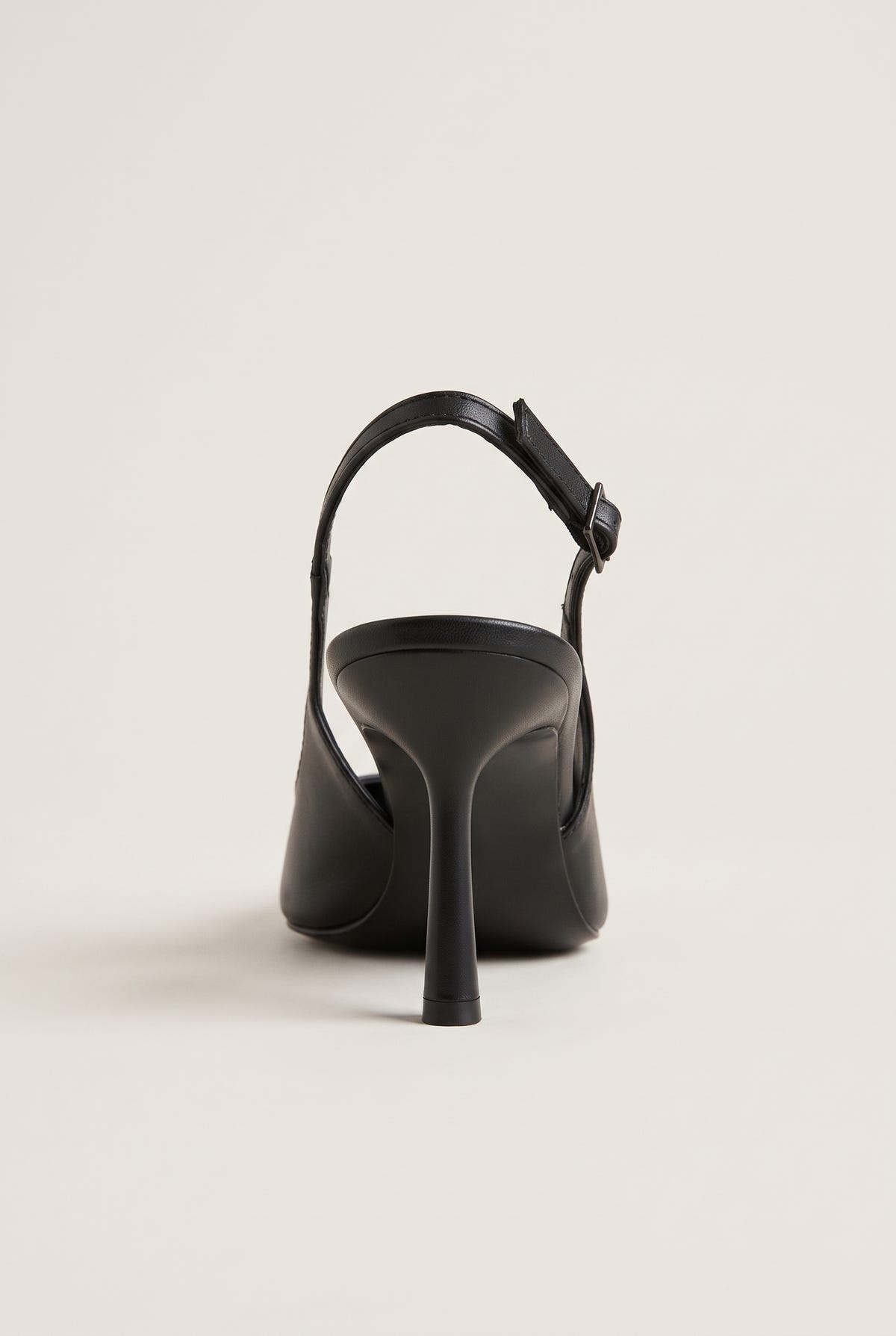 Stiletto Slingback Pumps Pointed Toe - Black Matte