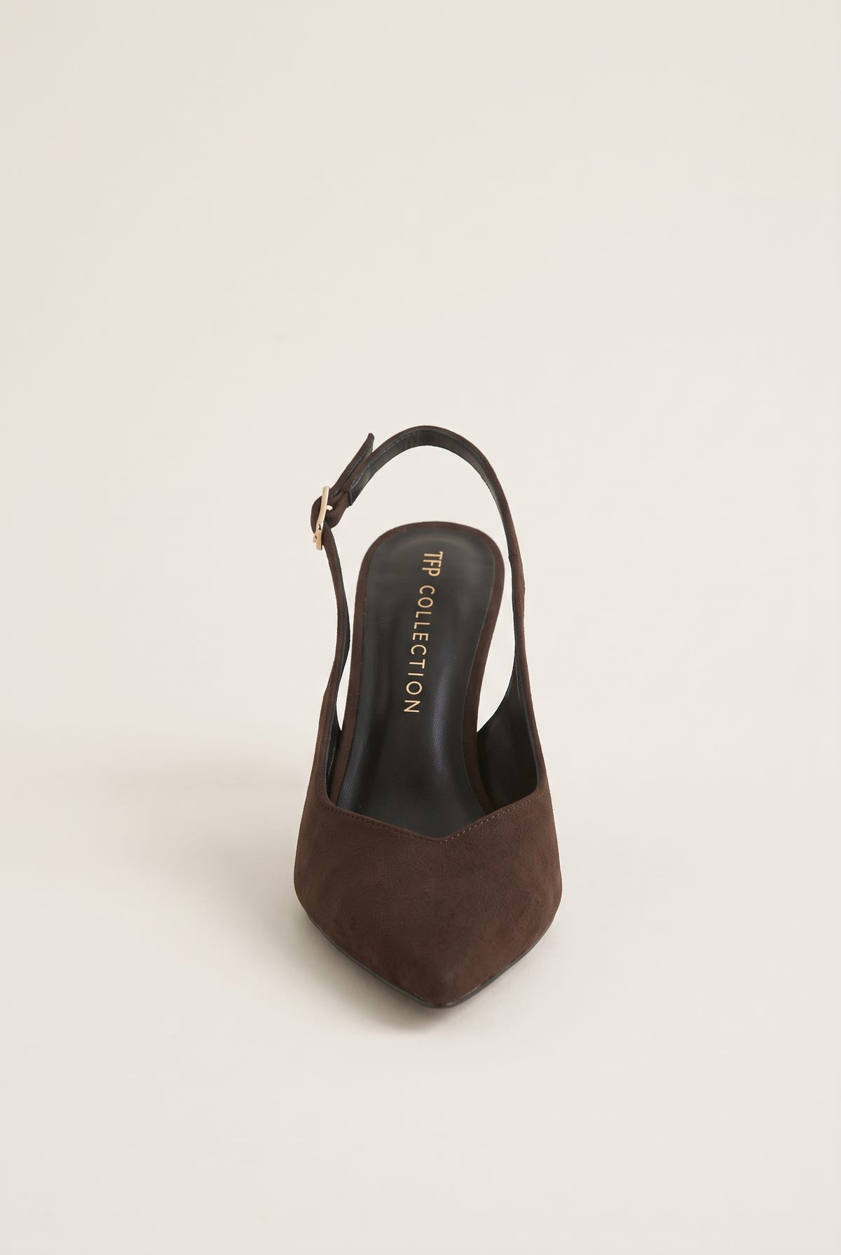 Γόβες στιλέτο Slingback μυτερές - Καφέ Σουέντ