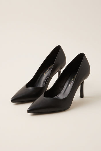 Stiletto Pumps Pointed Toe - Black Matte