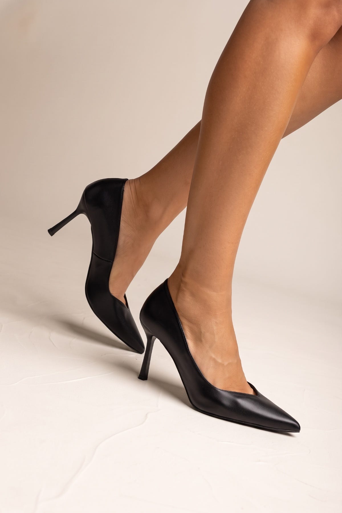 Stiletto Pumps Pointed Toe - Black Matte
