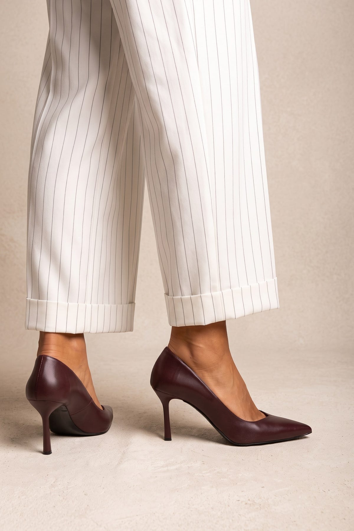 Stiletto Pumps Pointed Toe - Bordeaux Matte