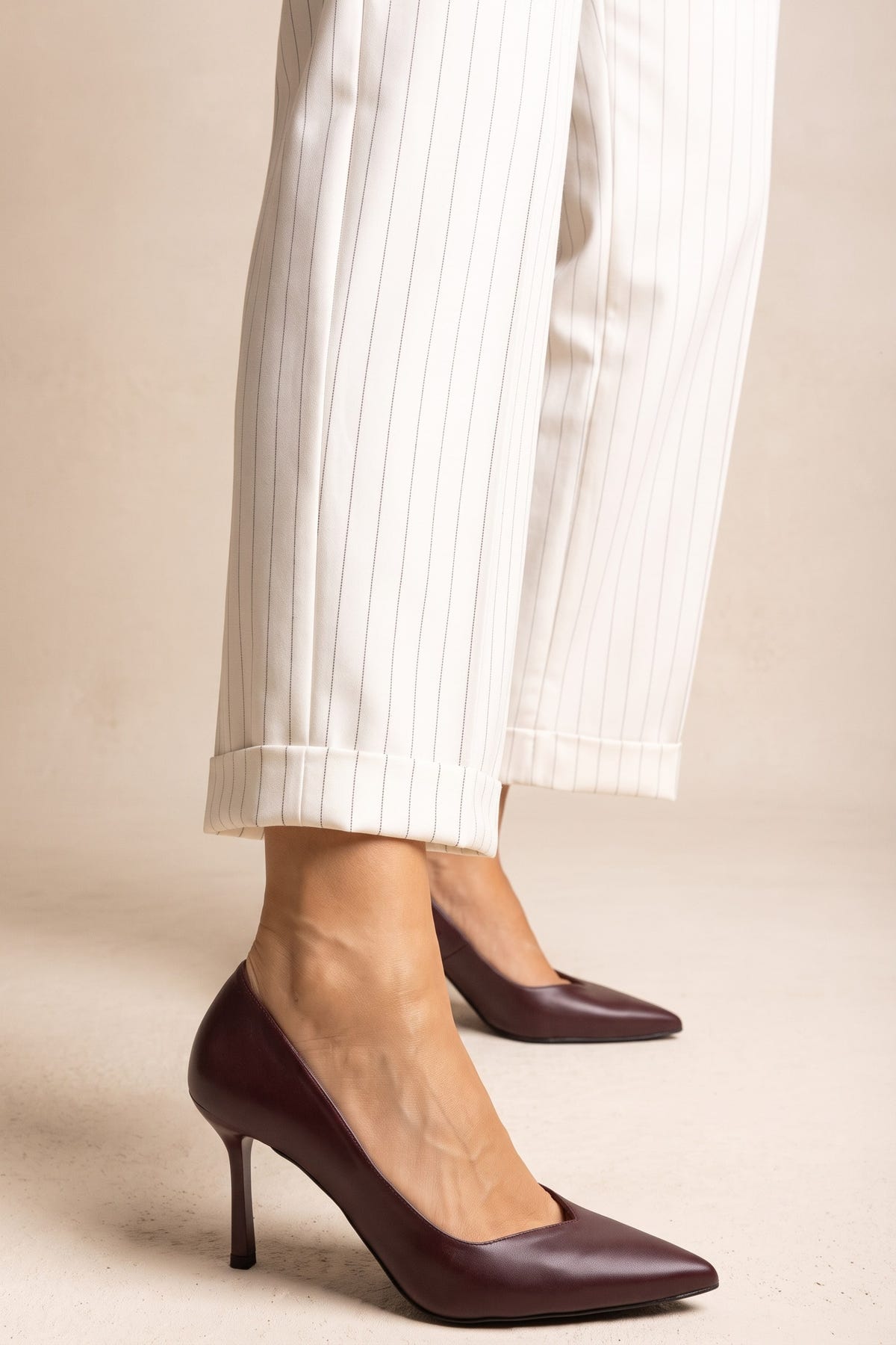 Stiletto Pumps Pointed Toe - Bordeaux Matte