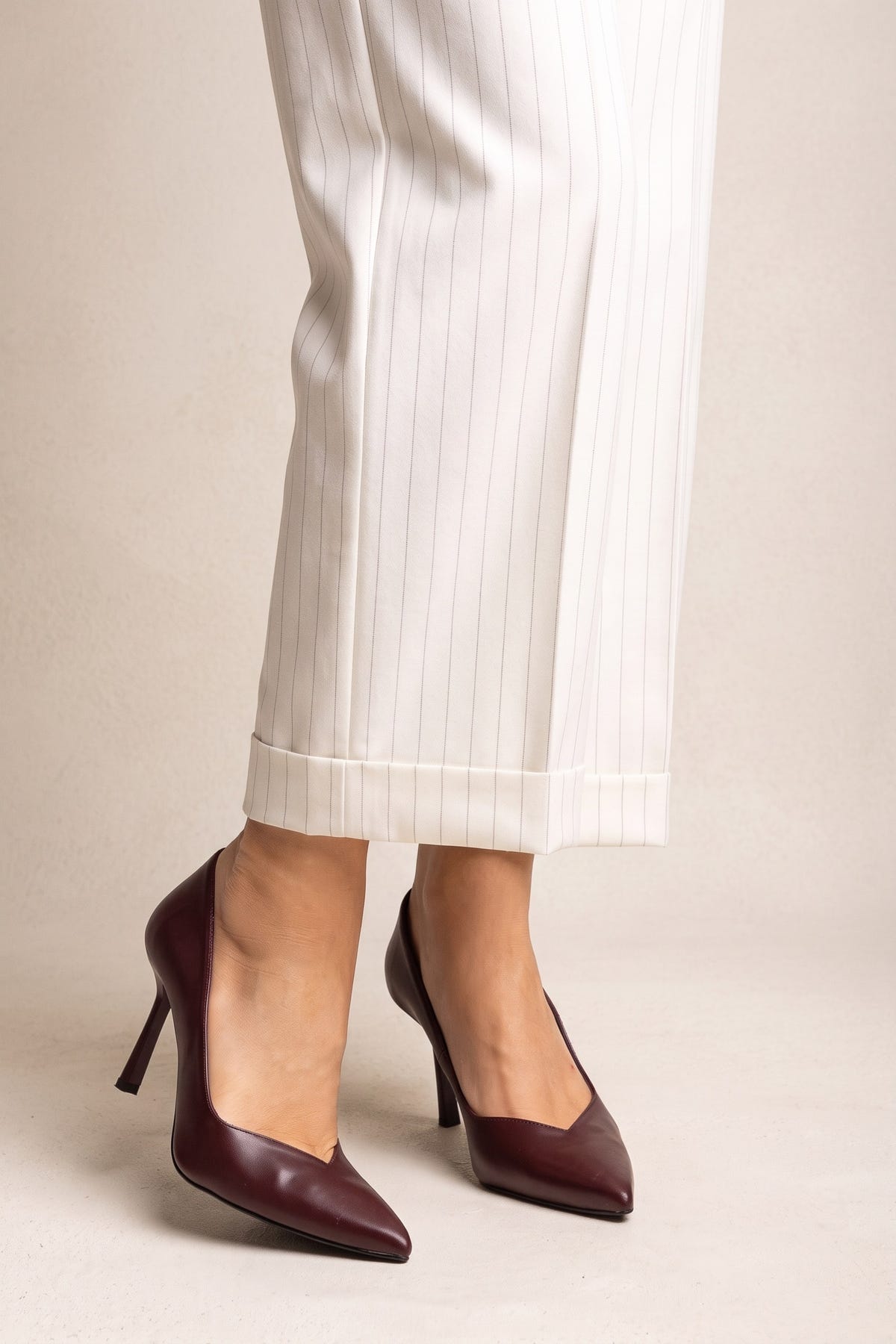 Stiletto Pumps Pointed Toe - Bordeaux Matte