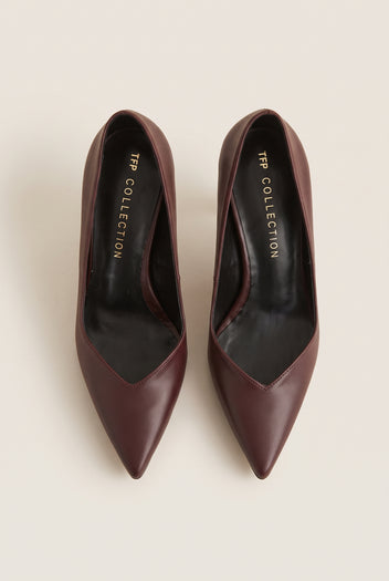 Stiletto Pumps Pointed Toe - Bordeaux Matte