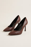 Stiletto Pumps Pointed Toe - Brown Matte