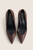 Stiletto Pumps Pointed Toe - Brown Matte