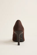 Stiletto Pumps Pointed Toe - Brown Suede
