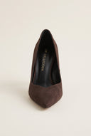 Stiletto Pumps Pointed Toe - Brown Suede