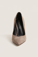 Stiletto Pumps Pointed Toe - Taupe Suede