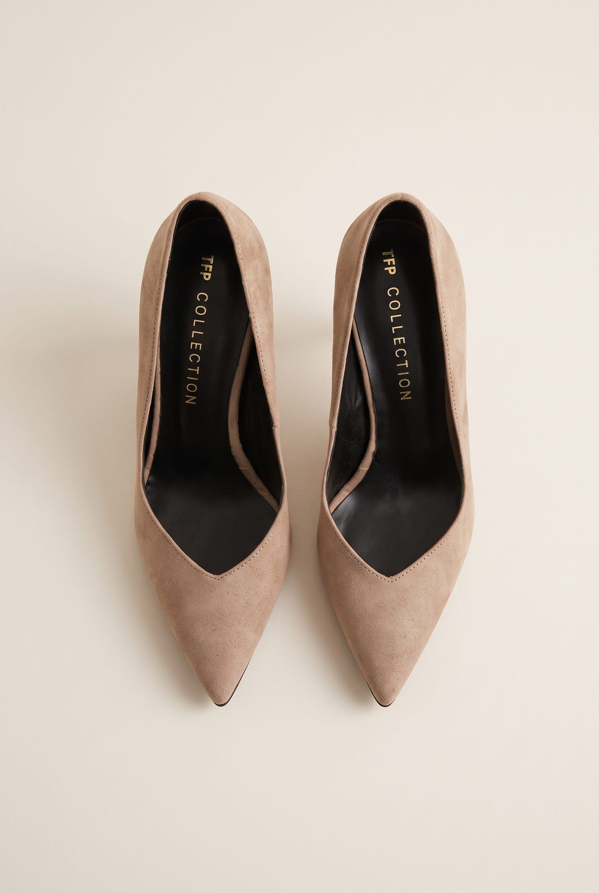 Stiletto Pumps Pointed Toe - Taupe Suede