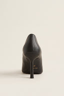 Stiletto Pumps Pointed Toe Scallop - Black Matte