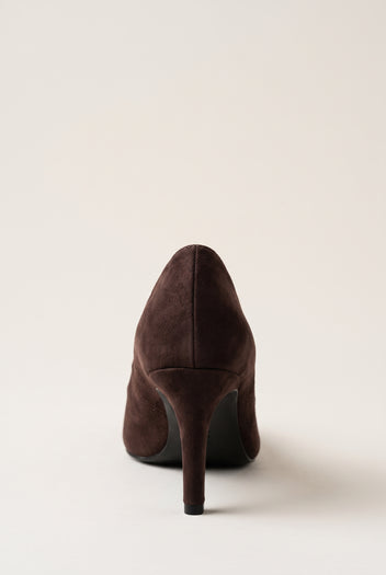 Stiletto Pumps Pointed Toe - Brown Suede