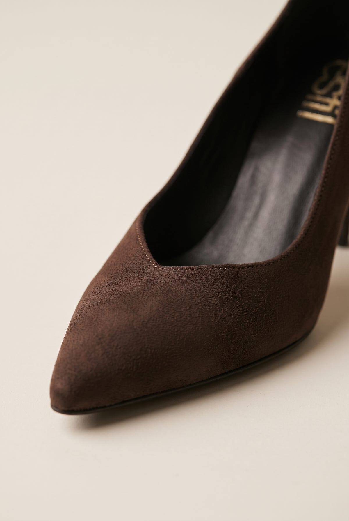 Stiletto Pumps Pointed Toe - Brown Suede