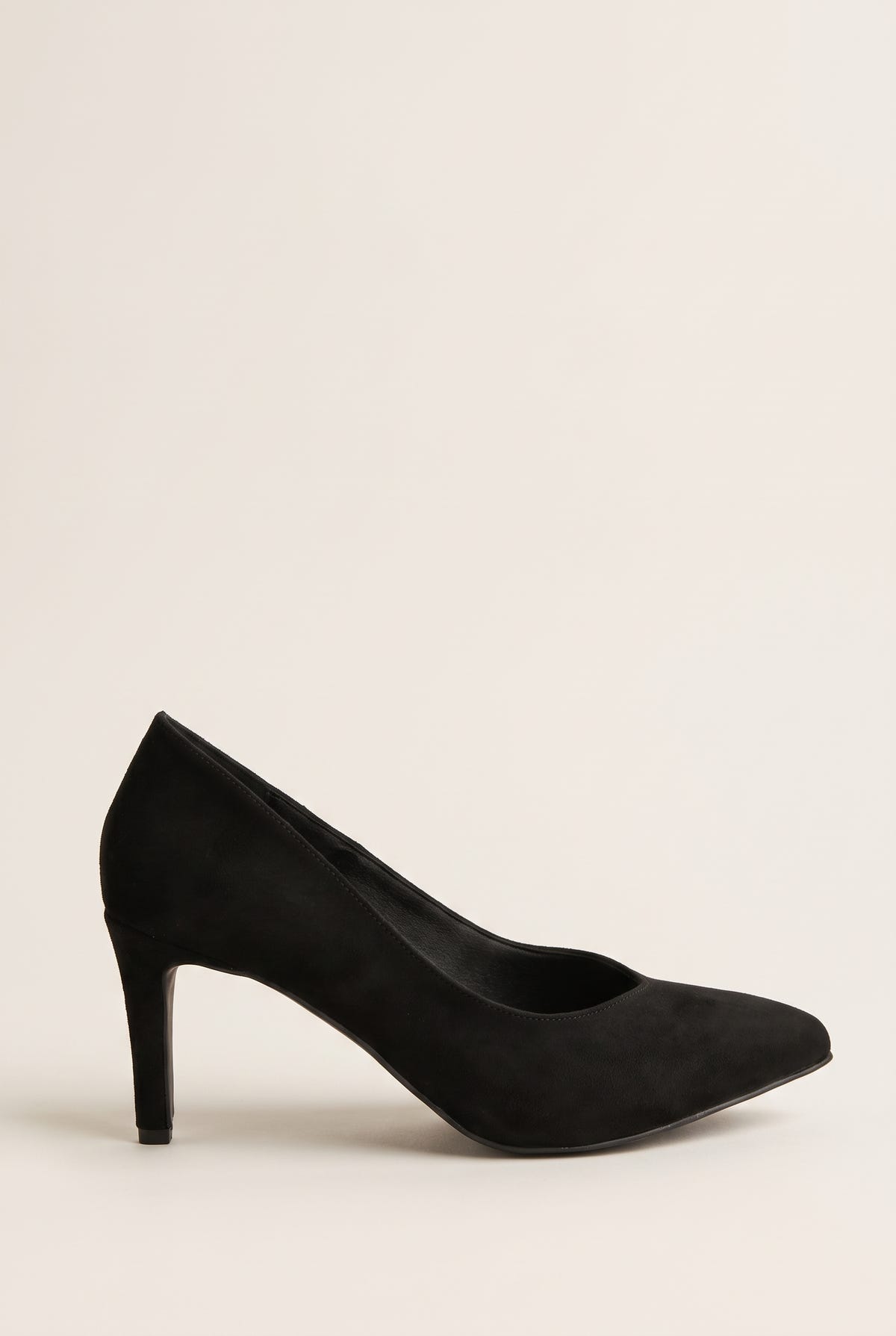Stiletto Pumps Pointed Toe - Black Suede
