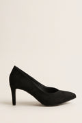 Stiletto Pumps Pointed Toe - Black Suede