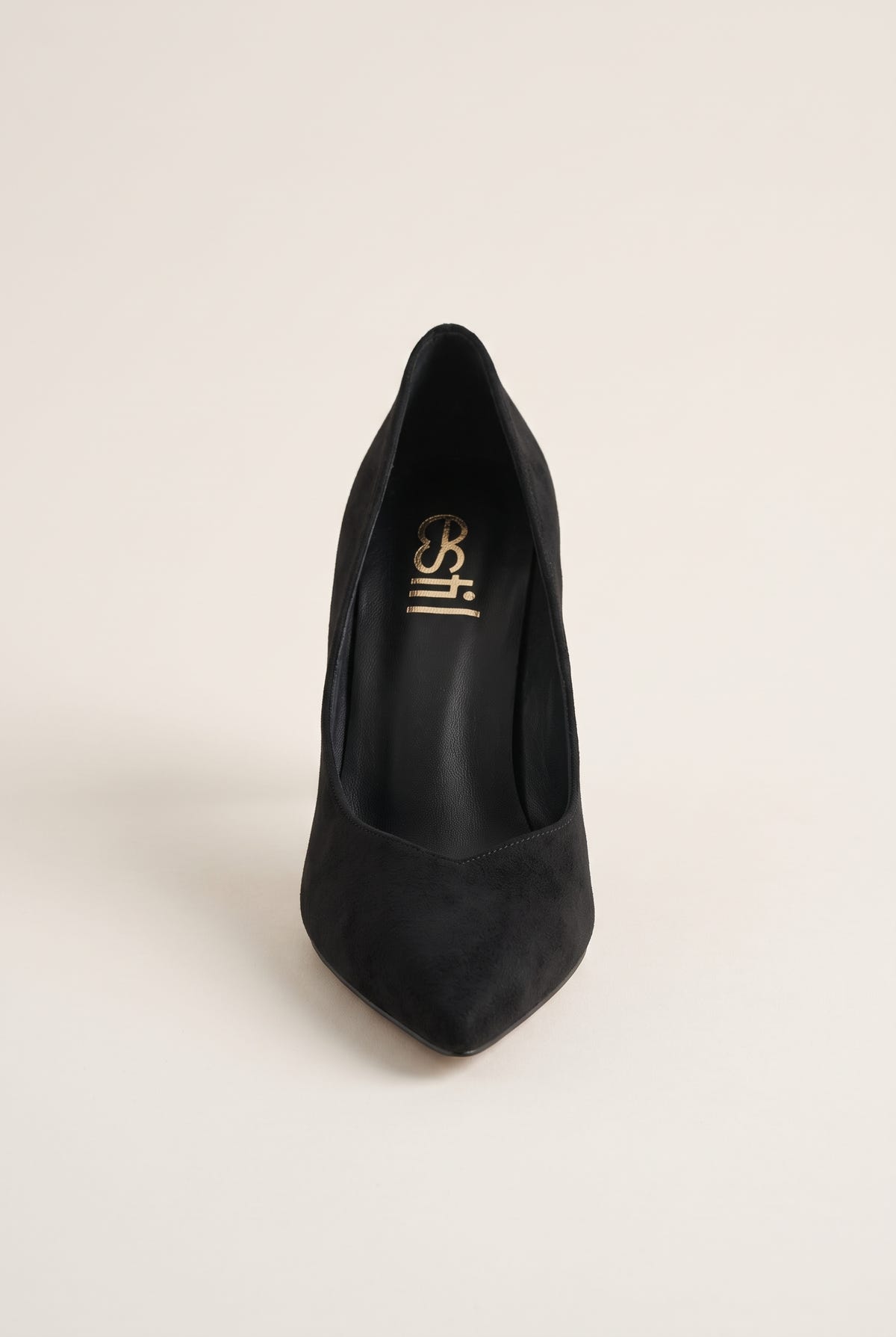 Stiletto Pumps Pointed Toe - Black Suede
