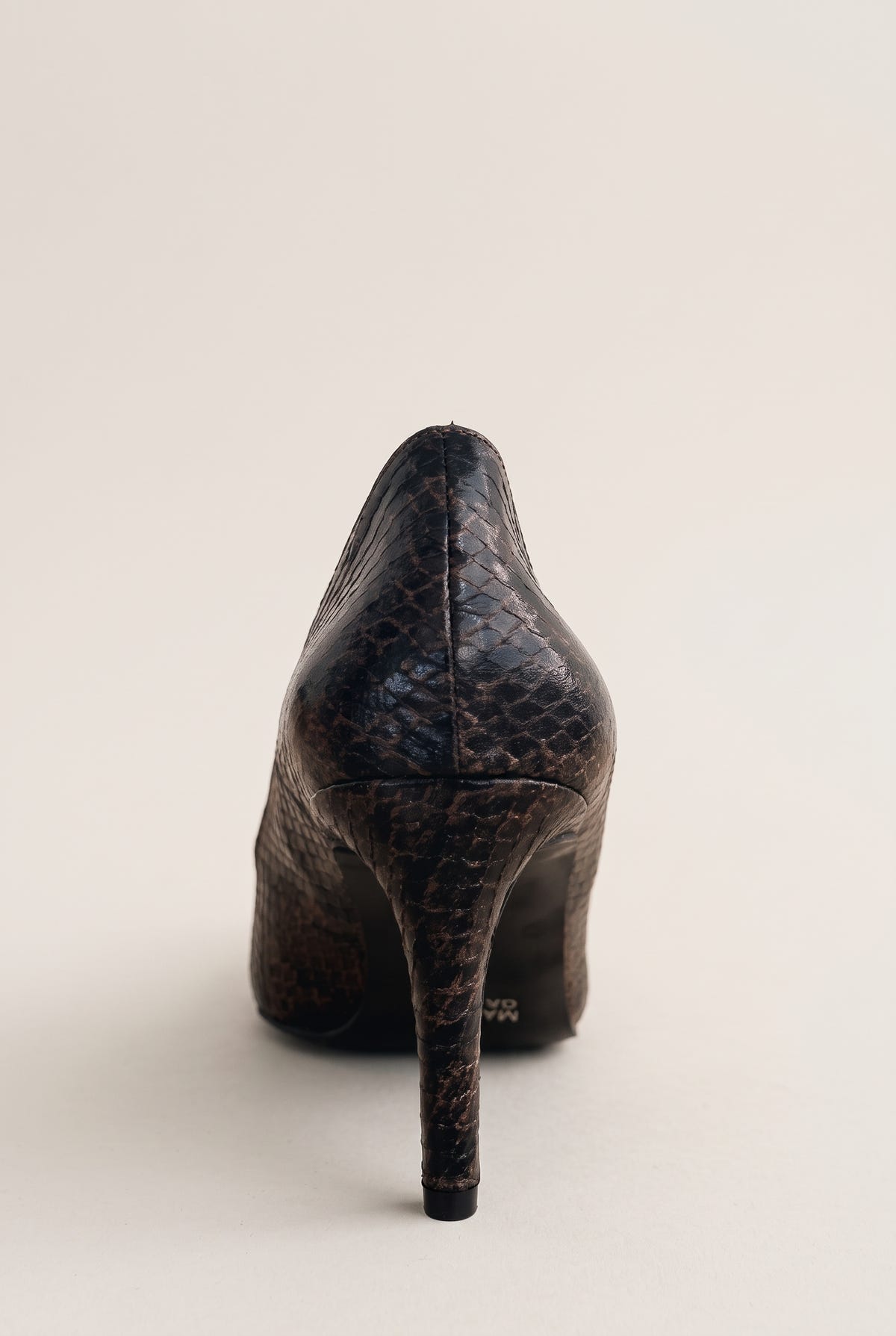 Stiletto Pumps Pointed Toe - Brown Snake Print