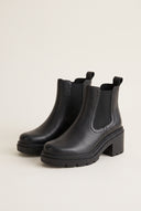 Chelsea Ankle Boots Block Heel - Black Matte