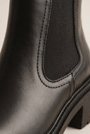 Chelsea Ankle Boots Block Heel - Black Matte