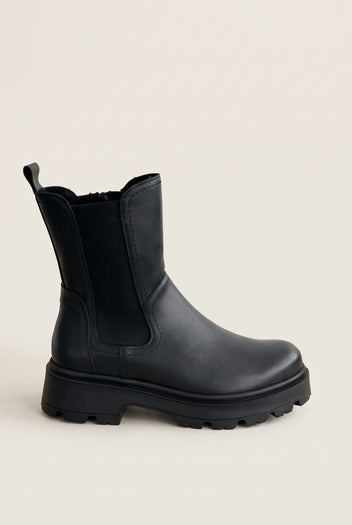 Chelsea Ankle Boots Chunky Sole - Black Matte