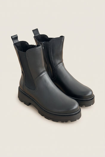 Chelsea Ankle Boots Chunky Sole - Black Matte