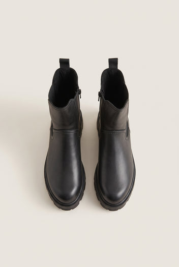 Chelsea Ankle Boots Chunky Sole - Black Matte