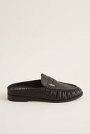 Φλατ Mules Penny Loafer - Μαύρο Ματ