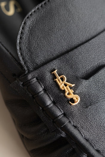 Φλατ Mules Penny Loafer - Μαύρο Ματ