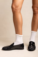 Flat Loafers Pleated Detail - Black Patent