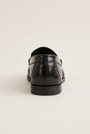 Flat Loafers Pleated Detail - Black Patent