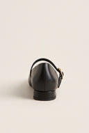 Mary Jane Flats Square Toe - Black Matte