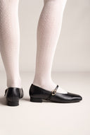 Mary Jane Flats Square Toe - Black Matte