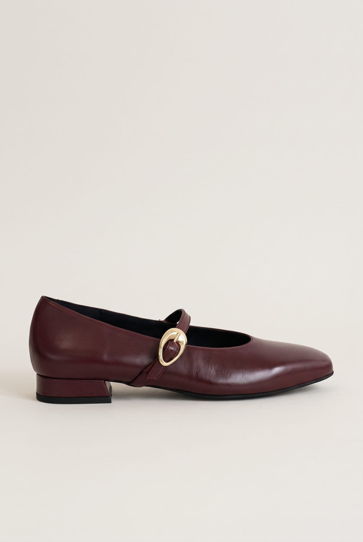 Mary Jane Flats Square Toe - Bordeaux Matte