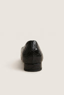 Ballet Flats Square Toe - Black Croc