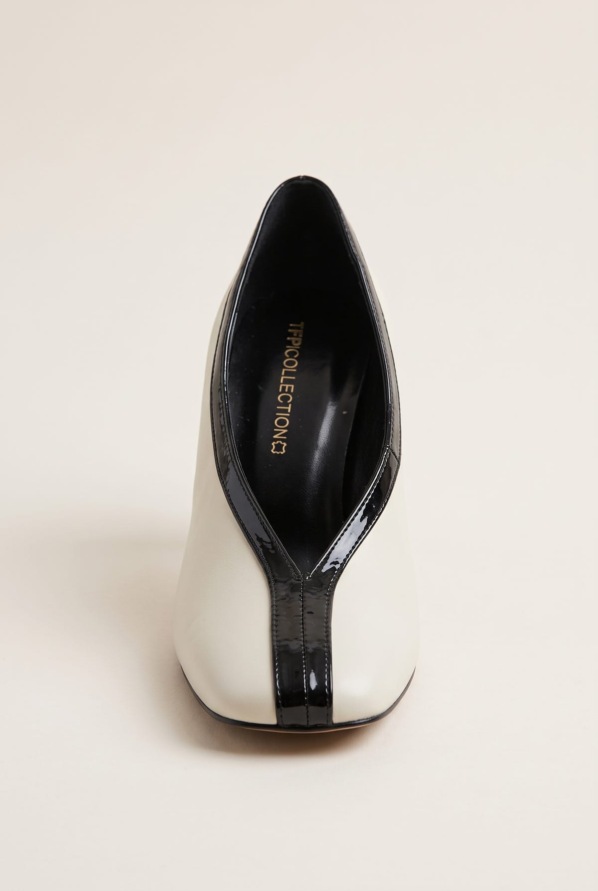 Cone Heel Pumps Square Toe - Beige Matte