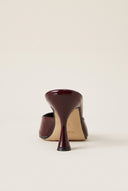 Stiletto Heel Mules Patent - Bordeaux Patent