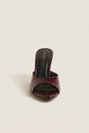Stiletto Heel Mules Patent - Bordeaux Patent