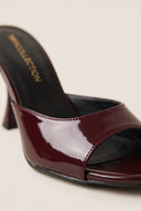 Stiletto Heel Mules Patent - Bordeaux Patent