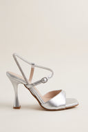 Stiletto Heeled Sandals Strass - Silver