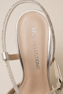 Stiletto Heeled Sandals Strass - Silver