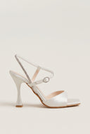 Stiletto Heeled Sandals Strass - White Pearl