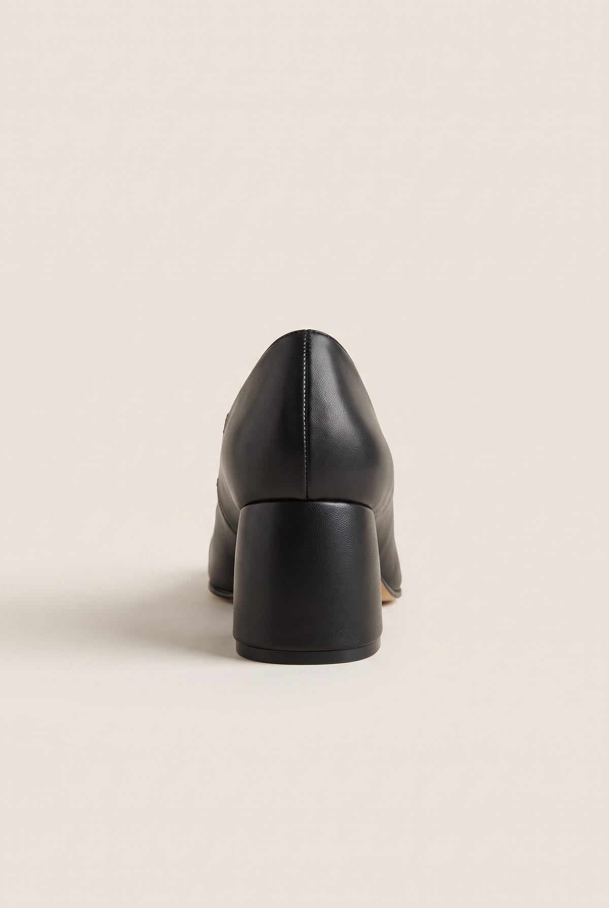 Block Heel Pumps Square Toe - Black M/Black Pat
