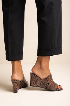 marrón Snake Print