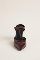 Stiletto Heel Mules D'Orsay - Bordeaux Patent