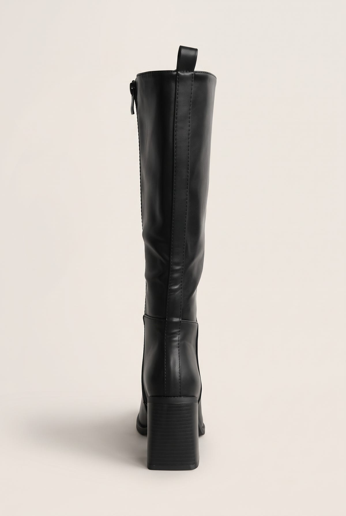 Block Heel Boots - Black Matte