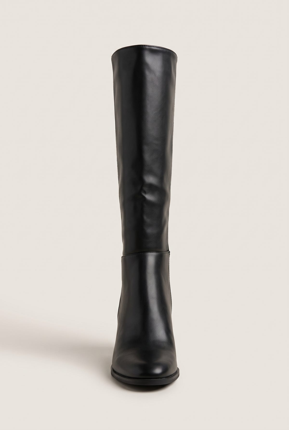Block Heel Boots - Black Matte