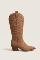 Cowboy Boots Pointed Toe - Camel Suede