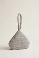 Strass Clutch Evening Bag - Silver