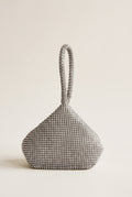 Βραδινό τσαντάκι clutch με στρας - Ασημί